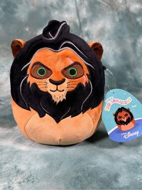Squishmallows Scar Lion King Disney Plush 7” Stuffed Animal NWT